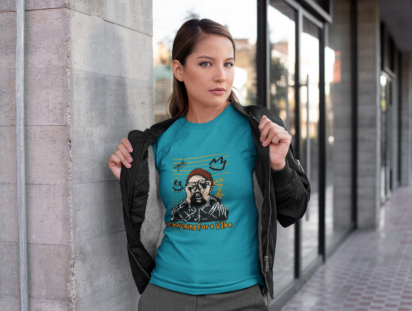 "Searching for a Vibe" Oversized Unisex T-Shirt – Perfect for Music and Party Lovers