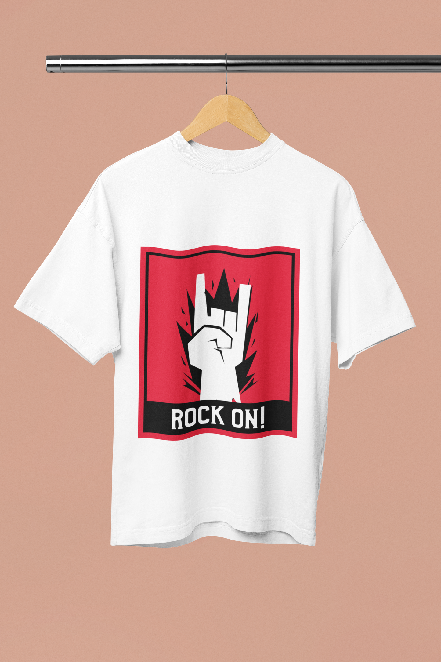 "Rock On" Unisex Oversized T-Shirt – Perfect for Music Lovers