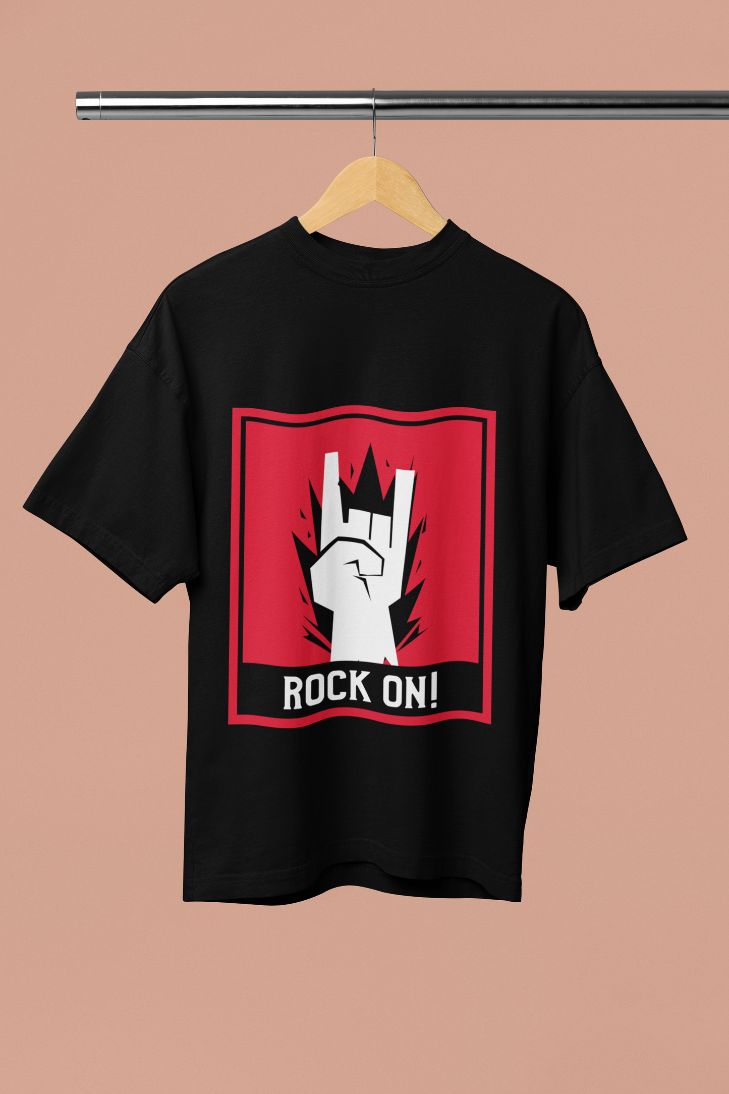 "Rock On" Unisex Oversized T-Shirt – Perfect for Music Lovers