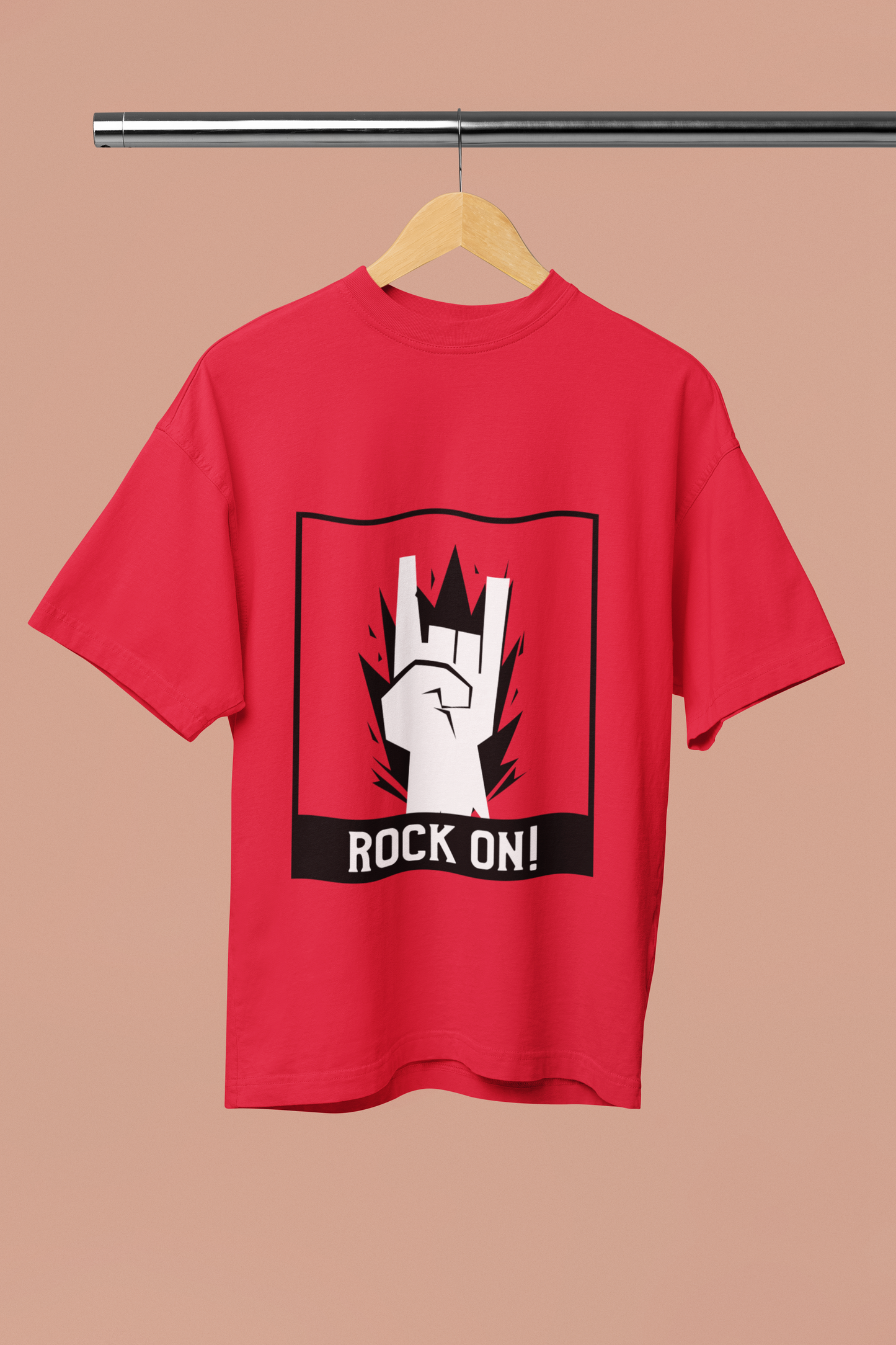 "Rock On" Unisex Oversized T-Shirt – Perfect for Music Lovers