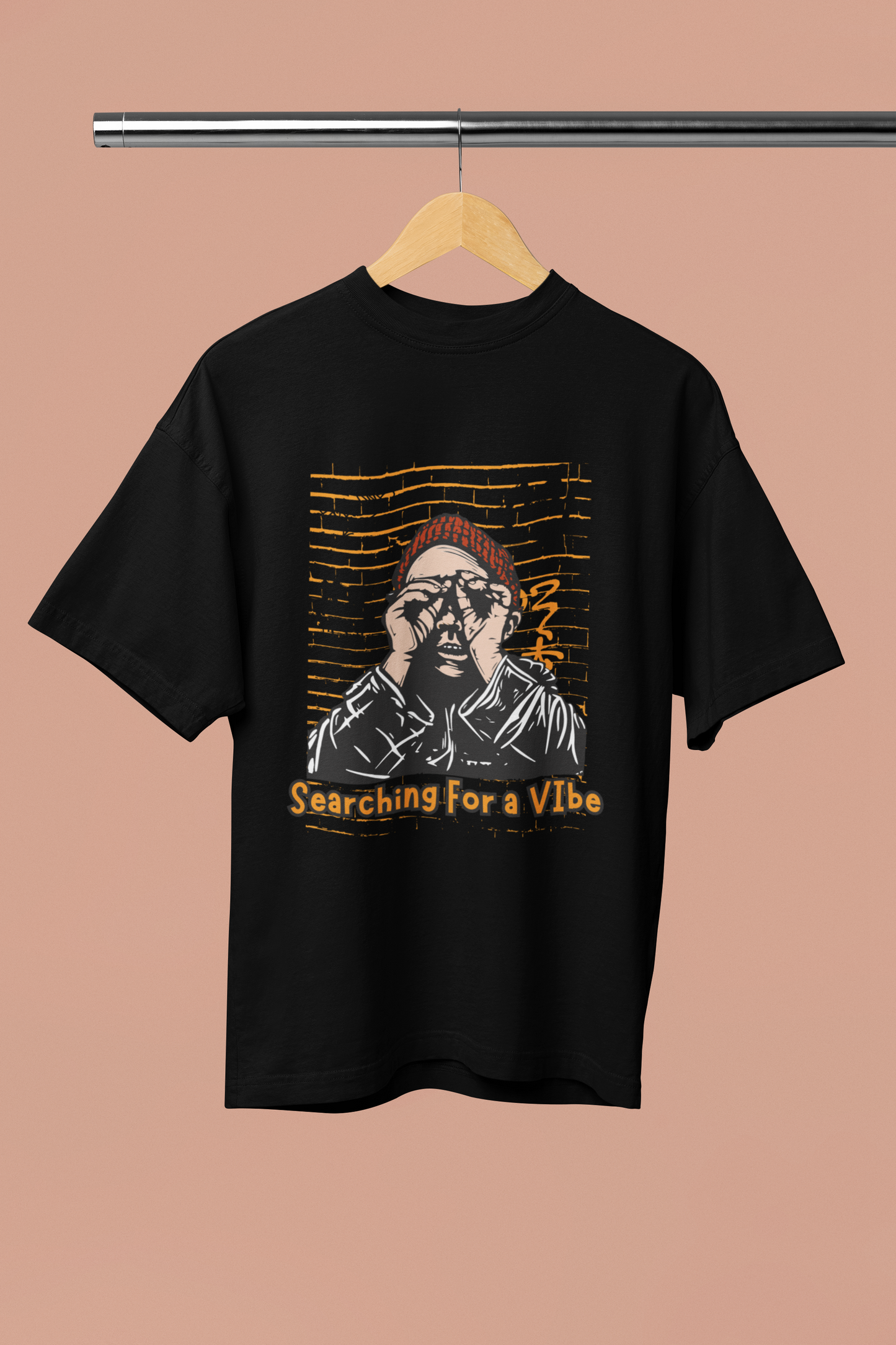 "Searching for a Vibe" Oversized Unisex T-Shirt – Perfect for Music and Party Lovers