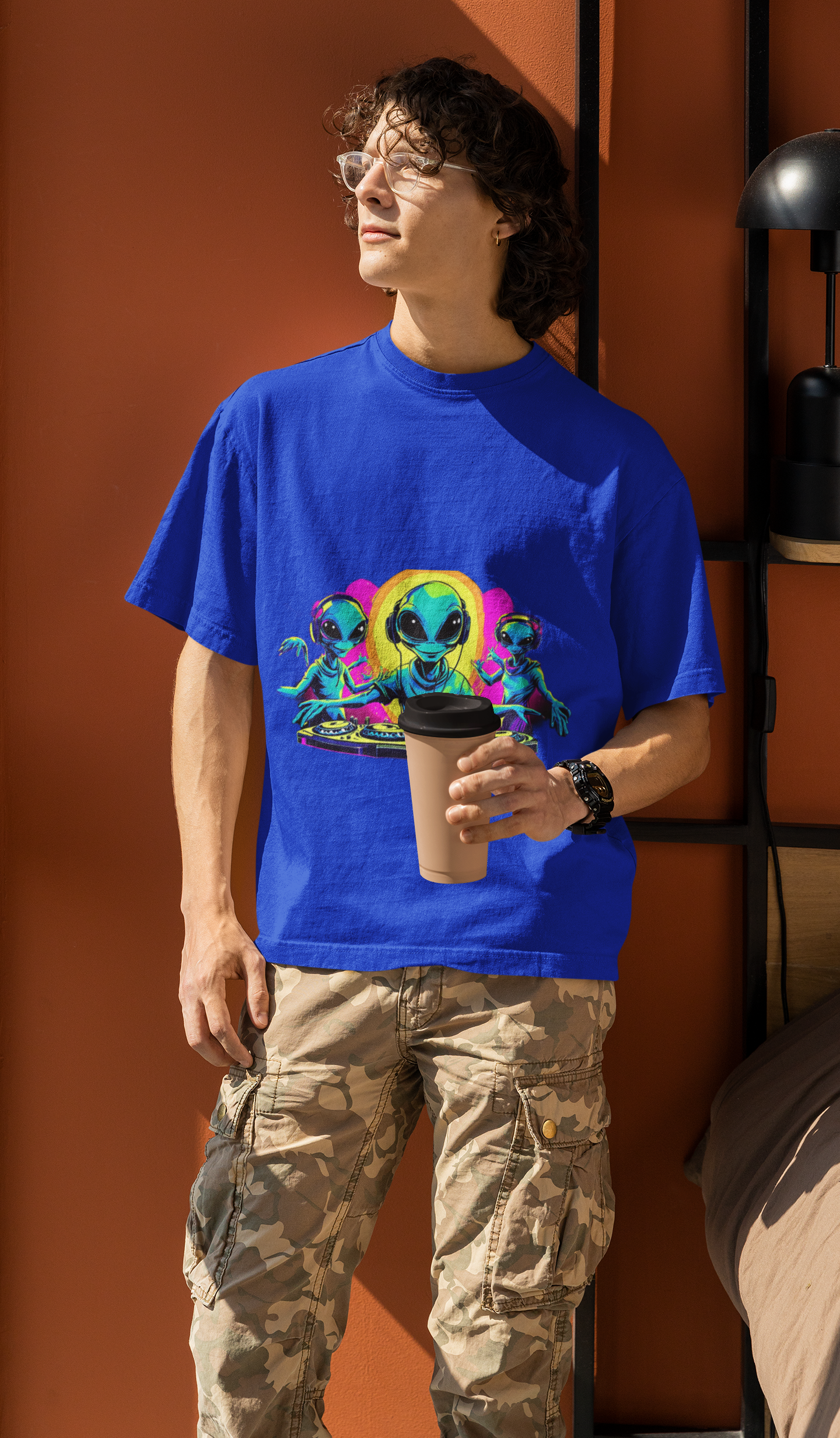 Alien Unisex T-Shirt For DJ Party Lovers, Premium Oversized T-Shirt For Men and Women