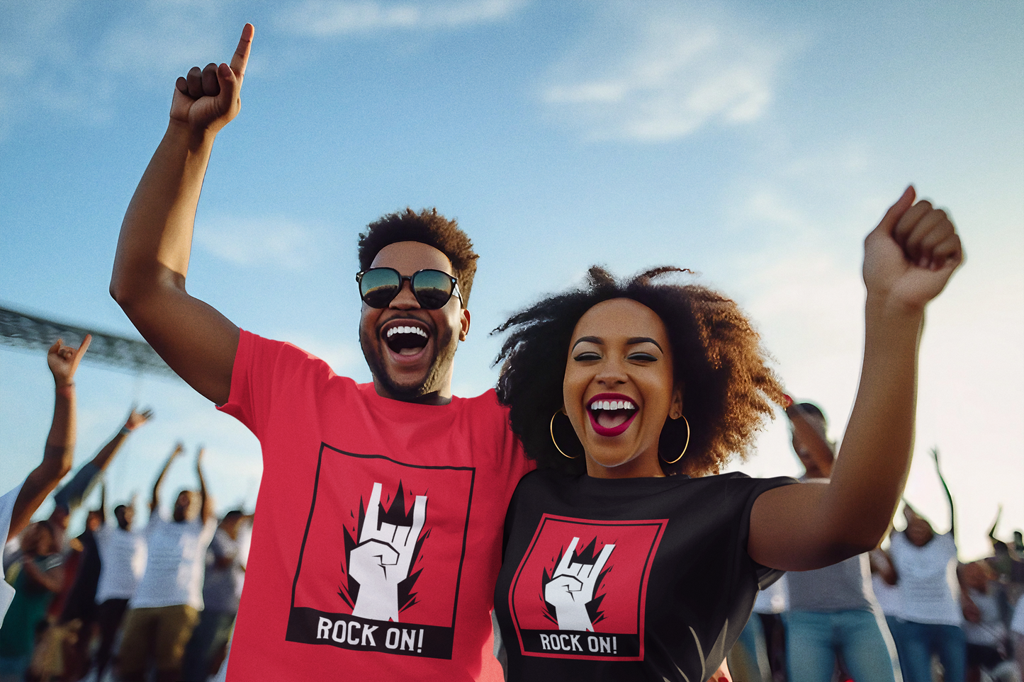 "Rock On" Unisex Oversized T-Shirt – Perfect for Music Lovers