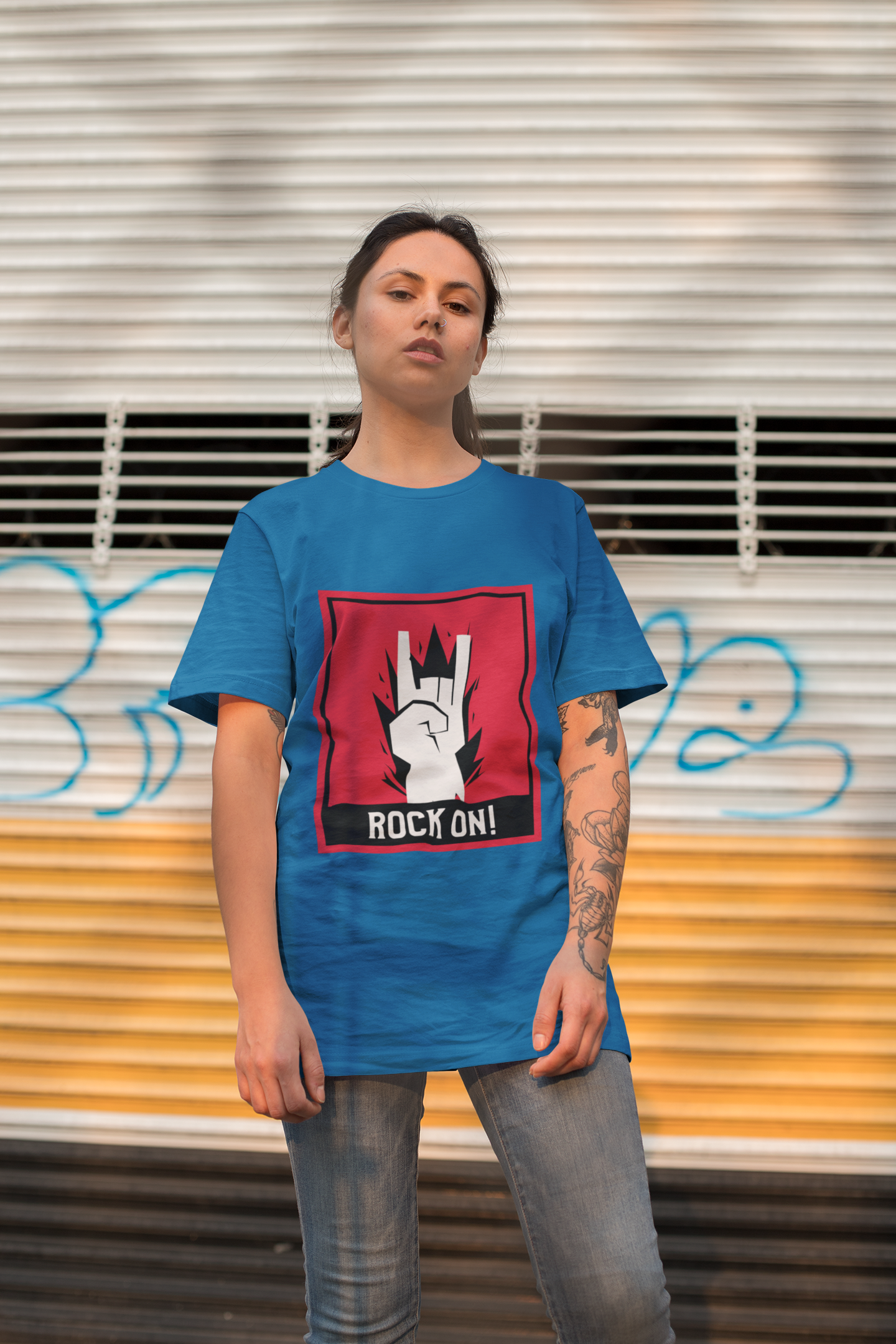 "Rock On" Unisex Oversized T-Shirt – Perfect for Music Lovers