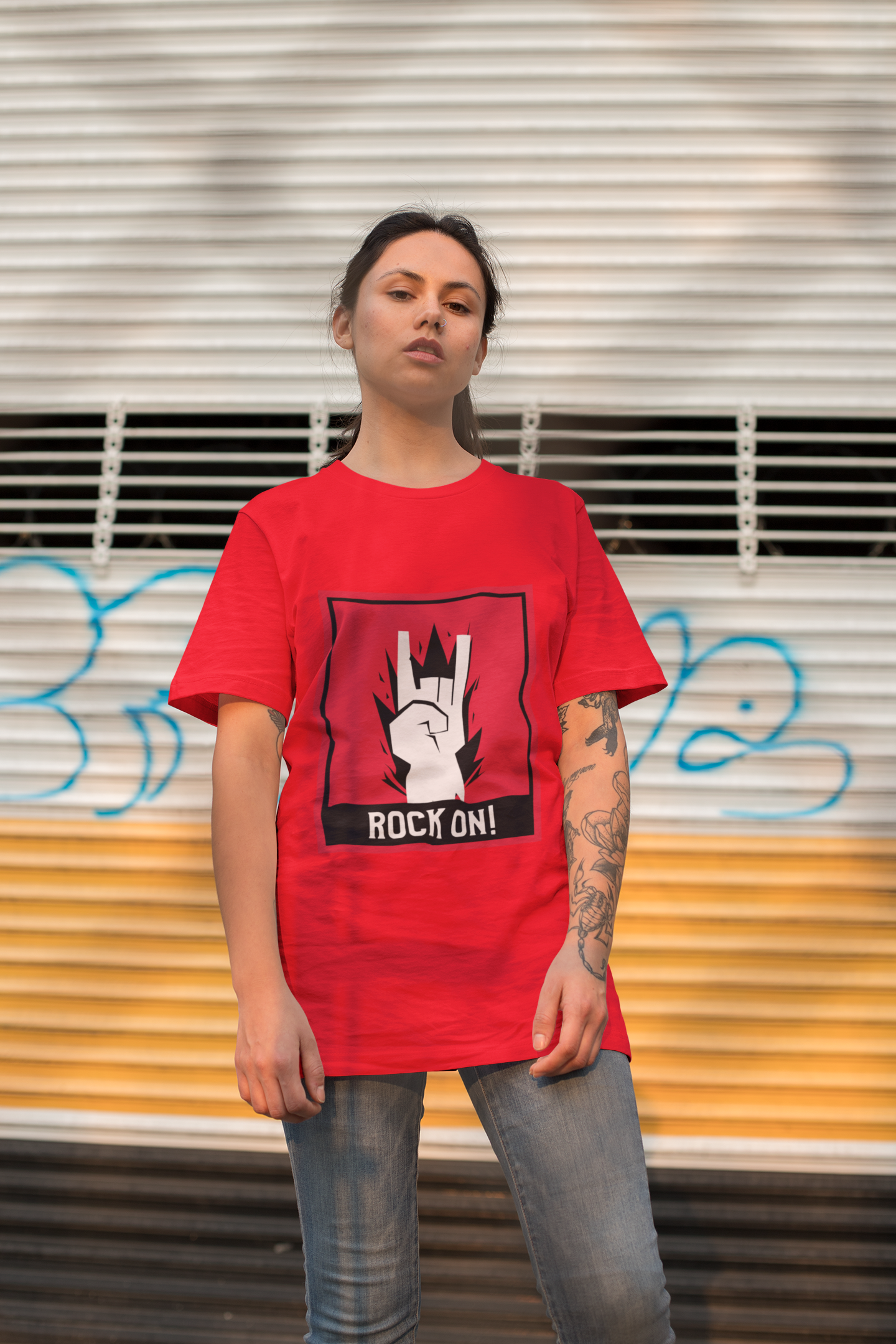 "Rock On" Unisex Oversized T-Shirt – Perfect for Music Lovers