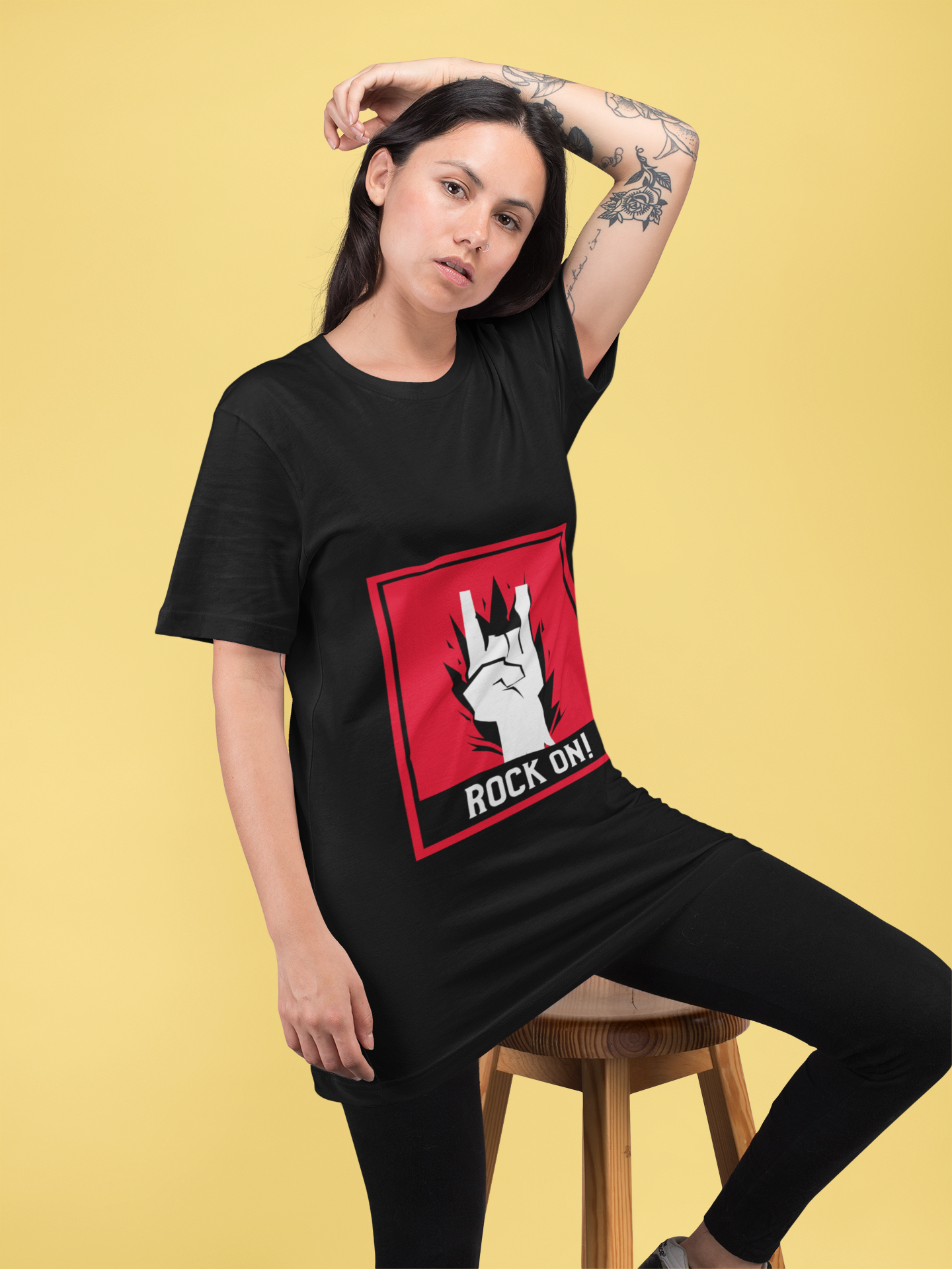 "Rock On" Unisex Oversized T-Shirt – Perfect for Music Lovers