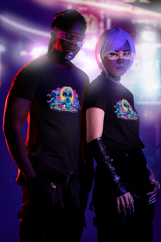 Alien Unisex T-Shirt For DJ Party Lovers, Premium Oversized T-Shirt For Men and Women