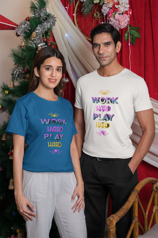 Work Hard Play Hard" Oversized Unisex T-Shirt – Perfect for Party Lovers