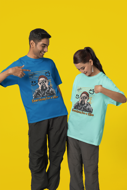 "Searching for a Vibe" Oversized Unisex T-Shirt – Perfect for Music and Party Lovers