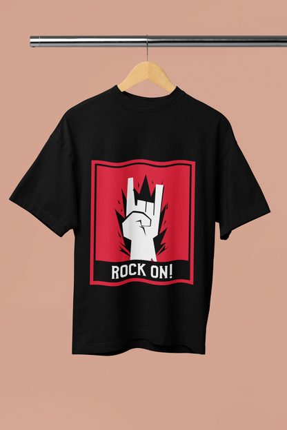 "Rock On" Unisex Oversized T-Shirt – Perfect for Music Lovers