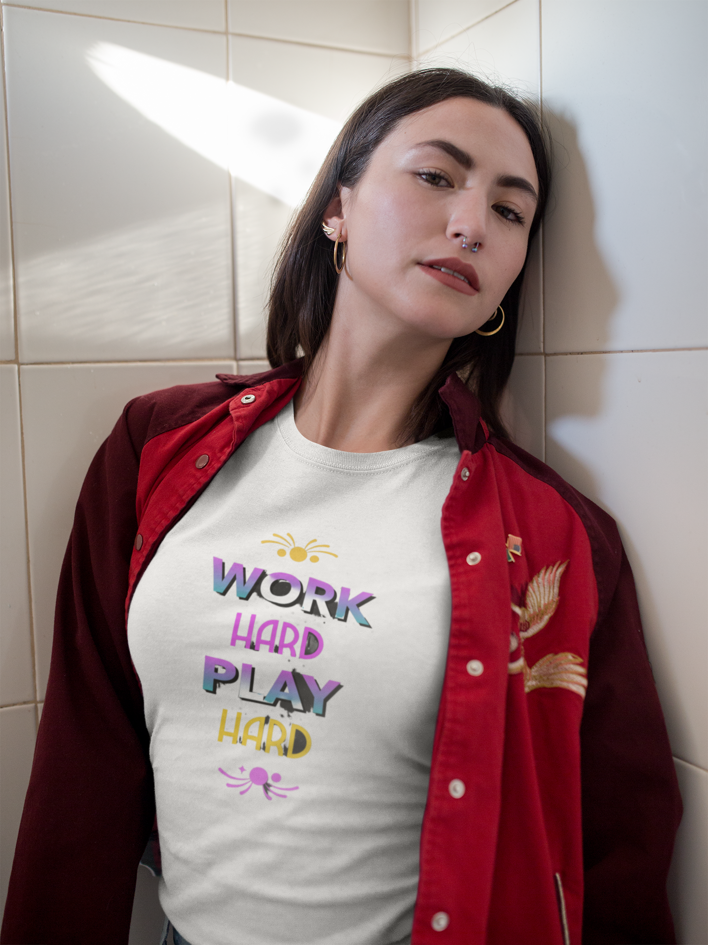 Work Hard Play Hard" Oversized Unisex T-Shirt – Perfect for Party Lovers