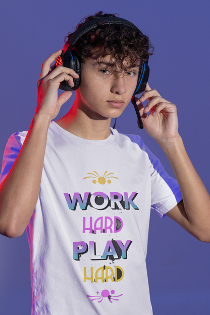 Work Hard Play Hard" Oversized Unisex T-Shirt – Perfect for Party Lovers